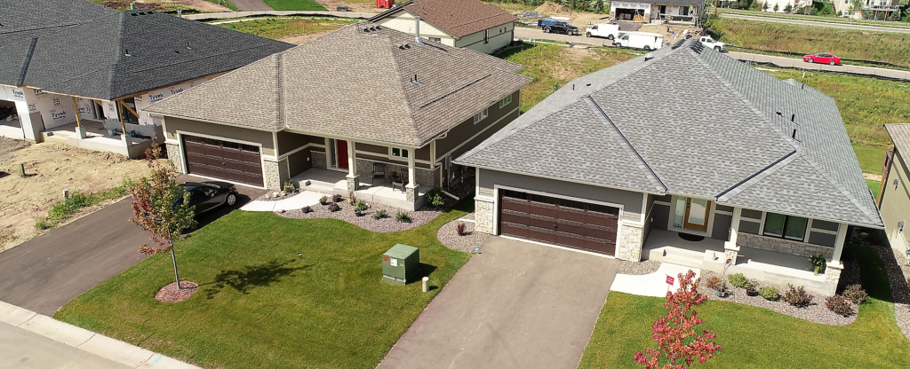 A photo of a housing development in Ohio called Cardinal Crossing that Minneapolis Minnesota based company Landform Professional Services successfully completed with Cardinal Builders